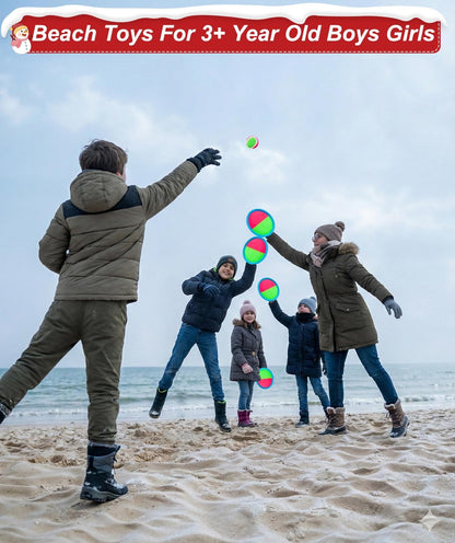 Toddler Toys Toss and Catch Ball Set Christmas Stocking Stuffer for Kids Toddler, Toys for 3 4 5 6 7 8 Year Old Boys Girls Birthday Gift, Yard Outdoor Games for Kid Ages 4-8 8-12 Beach Pool