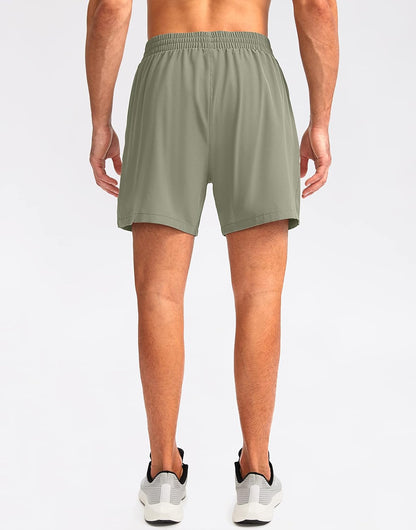 Men'S Workout Running Shorts 7"/5"/9" Lightweight Gym Athletic Shorts for Men with Zipper Pockets