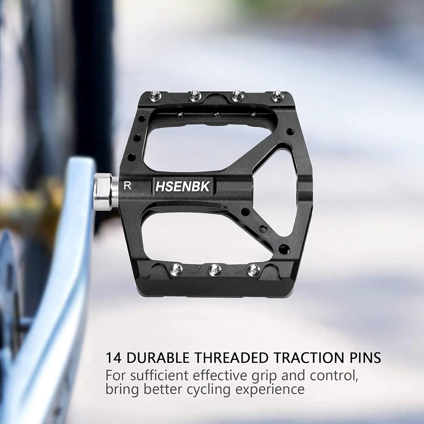 Mountain Bike Pedals MTB Pedals Bicycle Flat Pedals Aluminum 9/16" Sealed Bearing Lightweight Platform for Road Mountain BMX MTB Bike