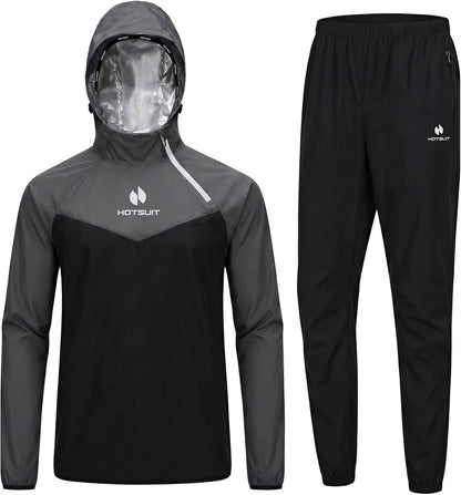 Sauna Suit for Men Sweat Sauna Jacket Pant Gym Workout Sweat Suits