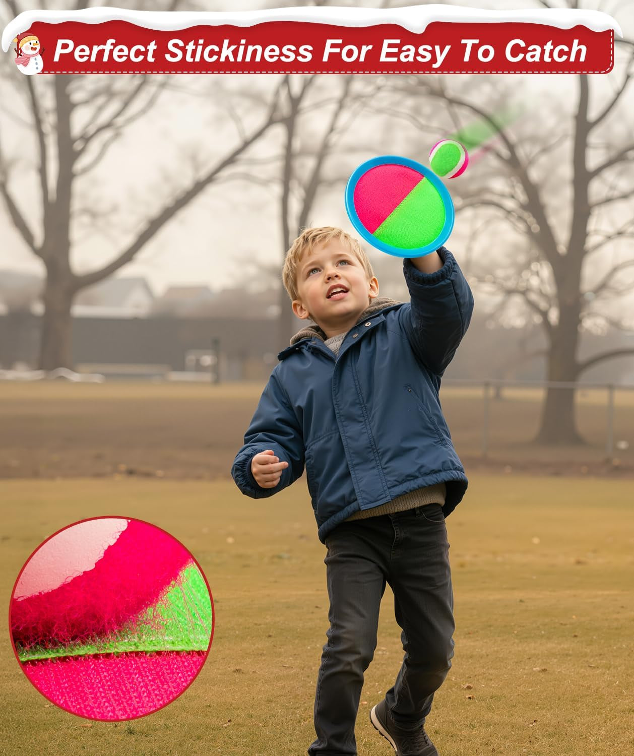 Toddler Toys Toss and Catch Ball Set Christmas Stocking Stuffer for Kids Toddler, Toys for 3 4 5 6 7 8 Year Old Boys Girls Birthday Gift, Yard Outdoor Games for Kid Ages 4-8 8-12 Beach Pool