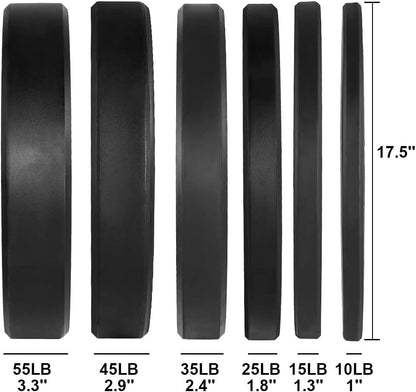 LB Bumper Plates Olympic Weight Plates, Bumper Weight Plates, Steel Insert, Strength Training